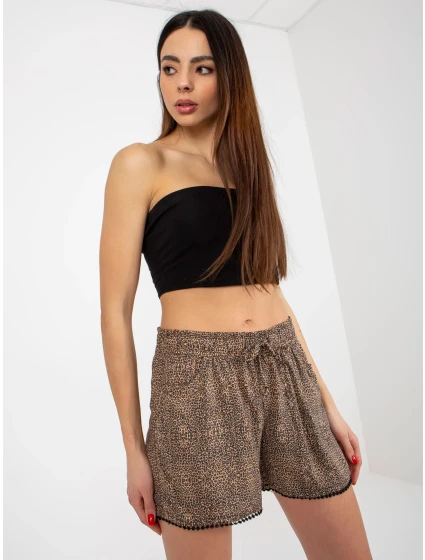 Dámské šortky D73770M61531KG hnědé - FPrice Dámské šortky D73770M61531KG hnědé - FPrice