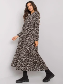 Šaty D73771M30225A1EN černá béžová