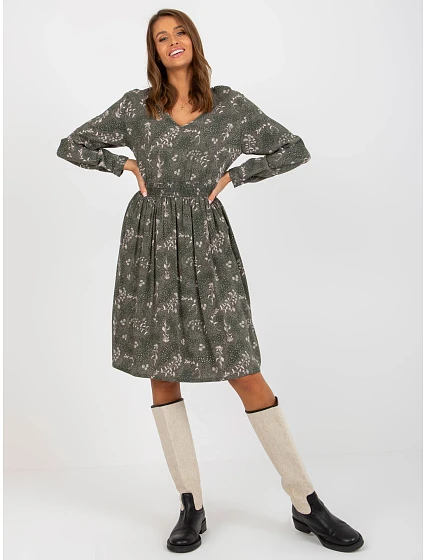 Šaty model 22311960 khaki - FPrice Šaty model 22311960 khaki - FPrice