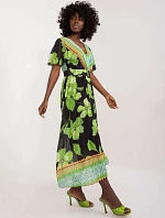 Šaty DHJ SK 11331 5.19 černá a zelená