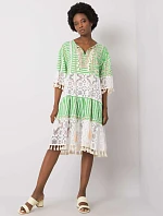 Šaty DHJ SK 13567.41P bílá zelená