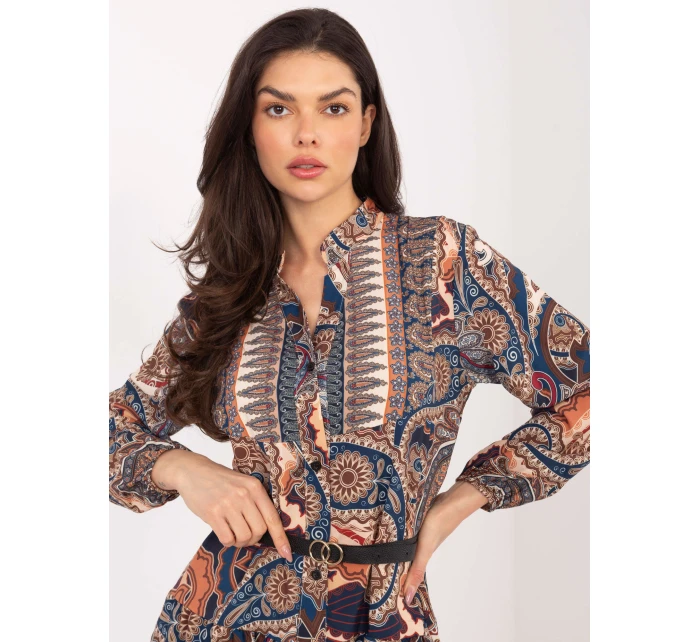 Šaty DHJ SK model 16300600 tmavě modrá - FPrice Šaty DHJ SK model 16300600 tmavě modrá - FPrice