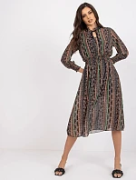 Šaty DHJ SK 15177 1.04P černá a béžová