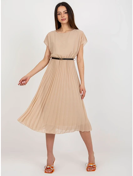 Sukienka DHJ SK  ciemny bezowy model 22251311 - FPrice