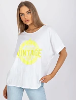 Tričko DHJ TS 6860.26X bílá a žlutá