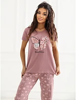 Pyžamo DU PI FP 300.94 tmavě růžové Pyžamo DU PI FP 300.94 tmavě růžové