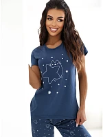 Pyžamo DU PI FP 301.76 tmavě modré Pyžamo DU PI FP 301.76 tmavě modré