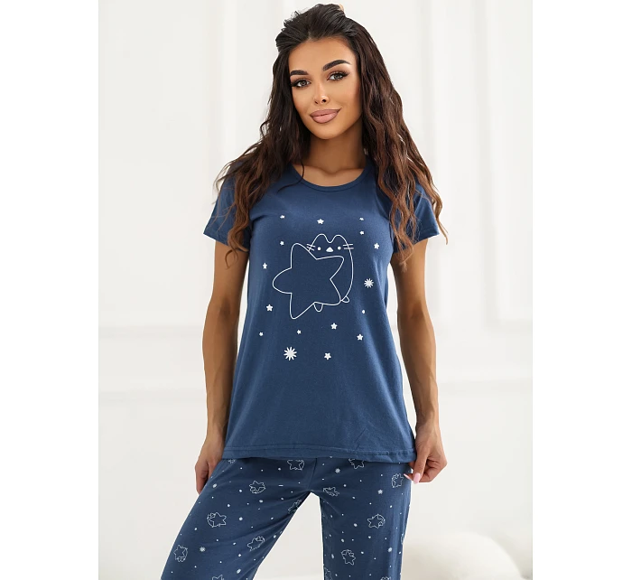 Pyžamo DU PI FP 301.76 tmavě modré Pyžamo DU PI FP 301.76 tmavě modré