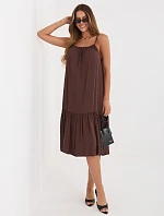 Šaty IR SK 6816.16P tmavě hnědé