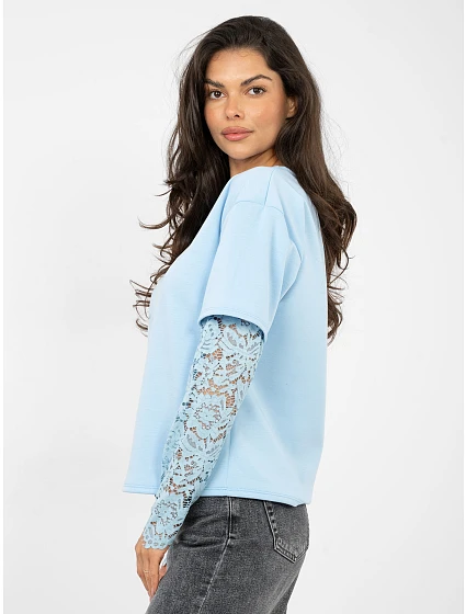 Bluzka IT BZ model 21895866 jasny niebieski - FPrice Bluzka IT BZ model 21895866 jasny niebieski - FPrice