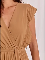 Šaty IT SK 13166.85 v barvě camel Šaty IT SK 13166.85 v barvě camel