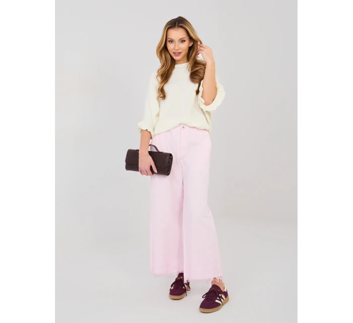 Spodnie IT SP model 21940955 jasny różowy - FPrice Spodnie IT SP model 21940955 jasny różowy - FPrice