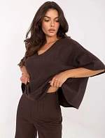 Jumper IT SW 2202.52 tmavě hnědý
