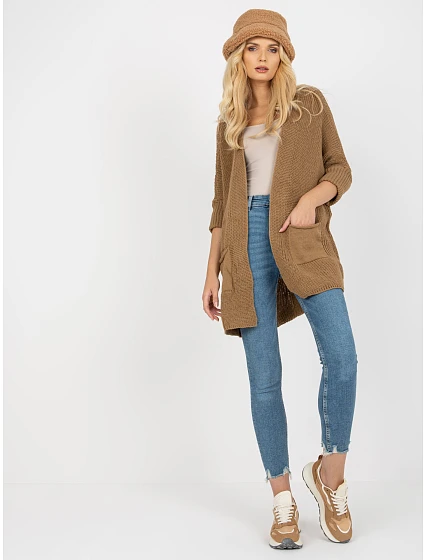 Kardigan LO SW LK 3002.98P tmavě béžový
