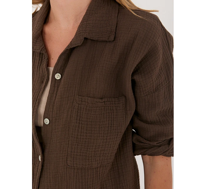 MI košile KS 2337.18 tmavě hnědá MI košile KS 2337.18 tmavě hnědá