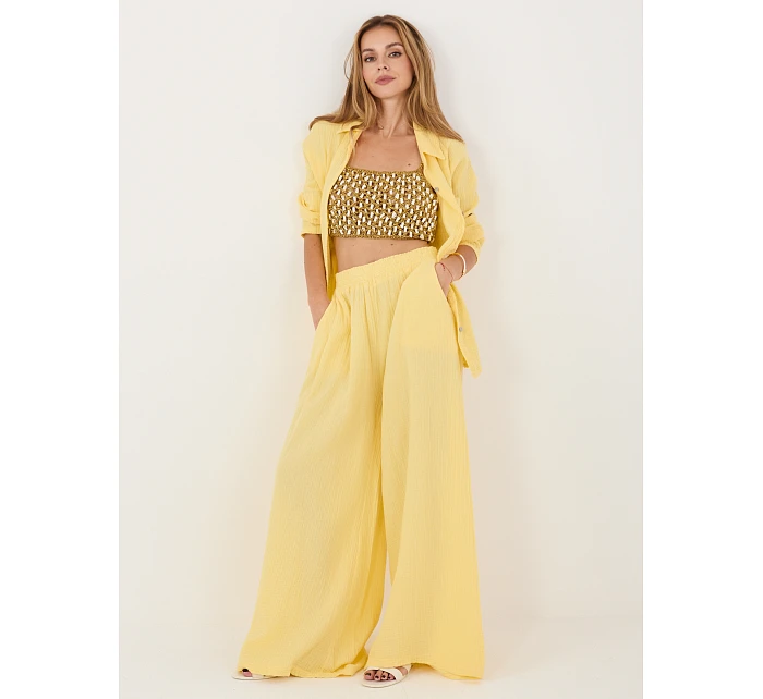 MI kalhoty SP 2563.02 světle žlutá MI kalhoty SP 2563.02 světle žlutá