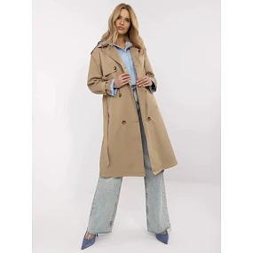 Płaszcz NM PL ciemny bezowy model 20989495 - FPrice Płaszcz NM PL ciemny bezowy model 20989495 - FPrice