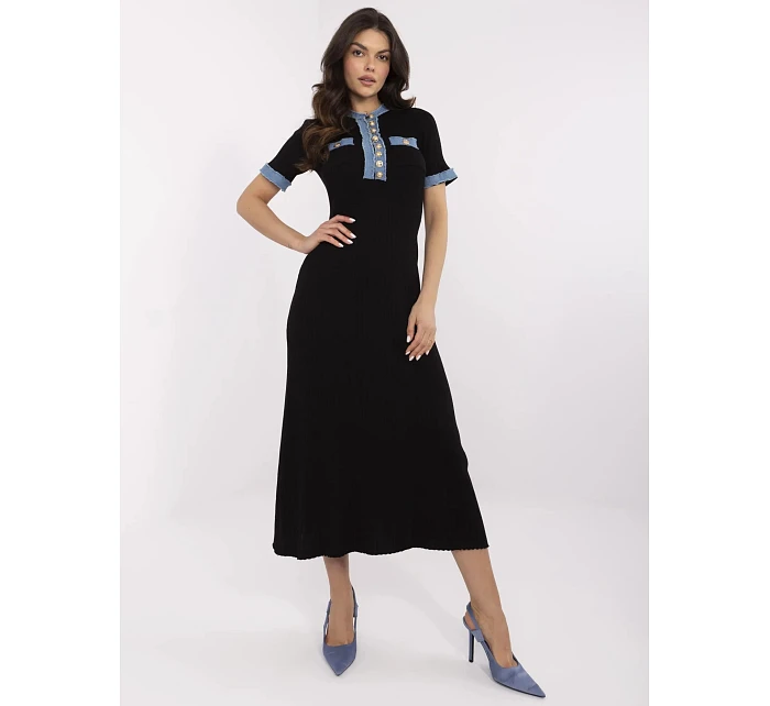 Šaty NM SK K435.77 černé Šaty NM SK K435.77 černé