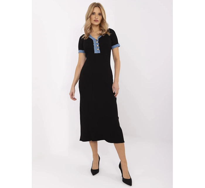 Šaty NM SK K439.78 černé Šaty NM SK K439.78 černé