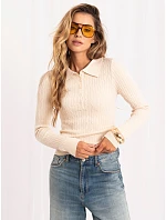 Sweter PM SW DF61080.67 jasny beżowy Sweter PM SW DF61080.67 jasny beżowy