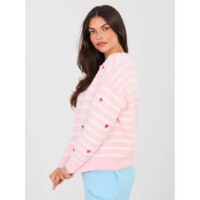 Sweter PM SW model 21916850 jasny różowy - FPrice Sweter PM SW model 21916850 jasny różowy - FPrice