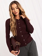 Sweter PM SW SF391.28 bordowy