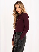Sweter PM SW SF502.29 ciemny fioletowy Sweter PM SW SF502.29 ciemny fioletowy