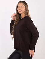 Mikina RV BL 5850.11X tmavě hnědá