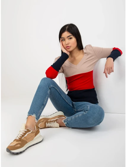 Halenka RV BZ 8429.41P tmavě modrá červená Halenka RV BZ 8429.41P tmavě modrá červená