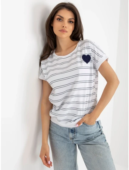 Halenka RV BZ 8619.94 bílá a tmavě modrá Halenka RV BZ 8619.94 bílá a tmavě modrá