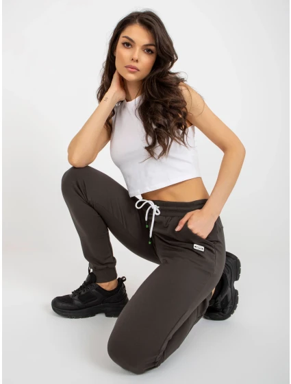 RV DR 7942.93 tmavě khaki tepláky RV DR 7942.93 tmavě khaki tepláky