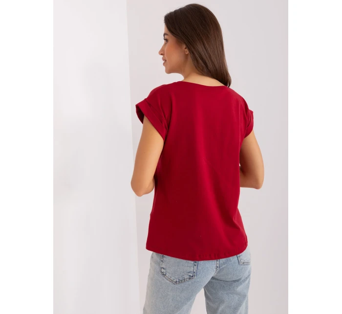 Tričko RV TS 4833.00X bordó Tričko RV TS 4833.00X bordó