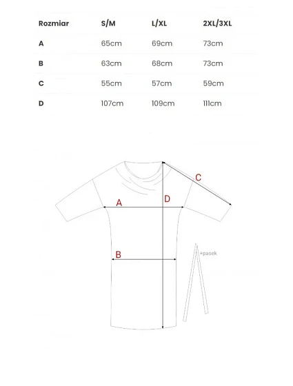 model 20966318 Pletené šaty nadměrné velikosti červené - STYLOVE