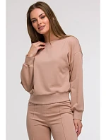 B293 Mikina s otevřenými zády - mocca