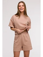 B295 Šortky s kapsami - mocca