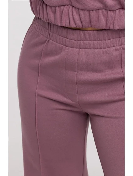 Kalhoty s širokými nohavicemi a předními  heather model 21047285 - BeWear