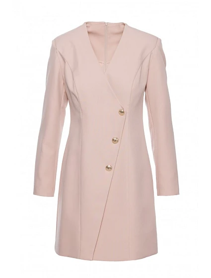 Šaty model 22313029 Blazer se zlatým knoflíkem – světle béžové - Moe