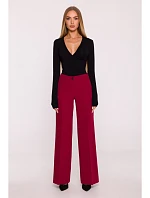 M875 Široké kalhoty - bordó