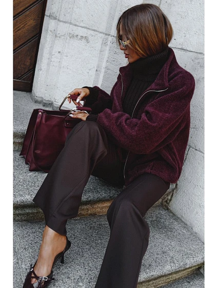 Kabát  bordó model 21296218 - Moe