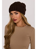 M897 Čepice z pleteného kabelu - hnědá