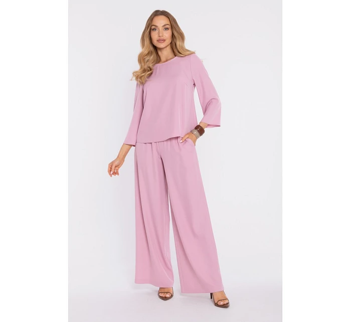 M905 Elegantní halenka s volnými rukávy - pudrová M905 Elegantní halenka s volnými rukávy - pudrová