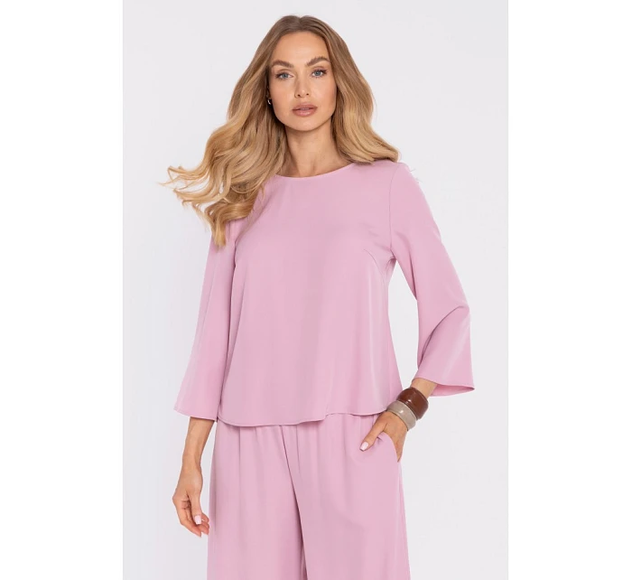 M905 Elegantní halenka s volnými rukávy - pudrová M905 Elegantní halenka s volnými rukávy - pudrová