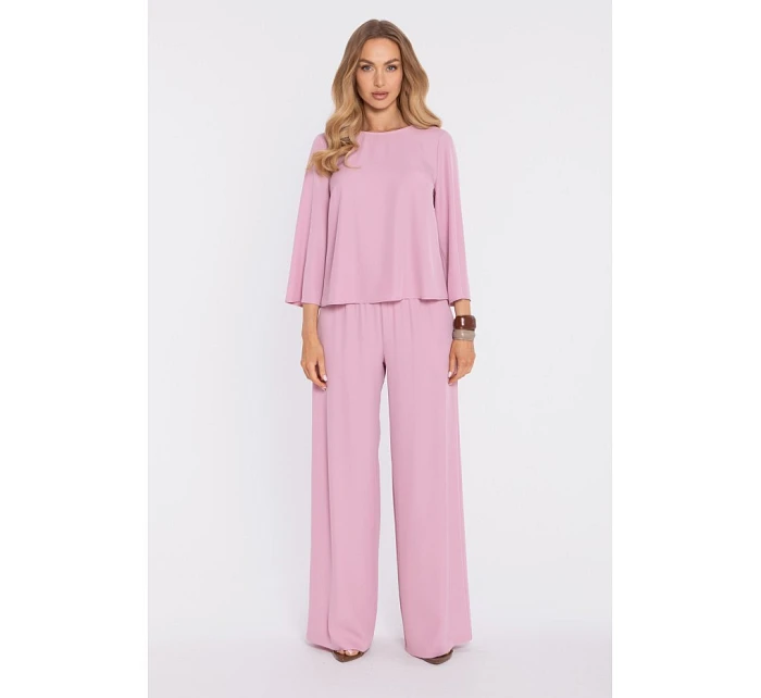 M905 Elegantní halenka s volnými rukávy - pudrová M905 Elegantní halenka s volnými rukávy - pudrová