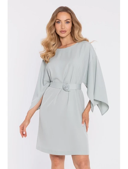 M908 Šaty s ozdobnými širokými rukávy - mátové M908 Šaty s ozdobnými širokými rukávy - mátové