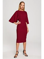 Šaty M700 s kimono rukávy – vínové Šaty M700 s kimono rukávy – vínové