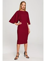 Šaty M700 s kimono rukávy – vínové