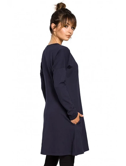 model 18001665 Tunika s předním rozparkem tmavě modrá - BeWear