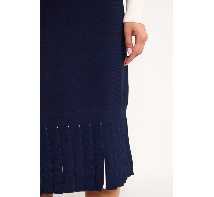 Monnari Midi sukně Dámská sukně se sklady Námořnická modrá