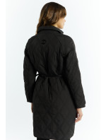 Monnari Kabáty Dámský prošívaný kabát s límcem černý