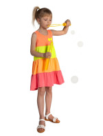 Yoclub Letní dívčí šaty bez rukávů UDK-0009G-A300 Vícebarevné